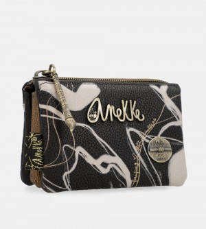 Penazenky Anekke 3 Compartment Purse Black Nature Shodo Damske | 5861732-FU
