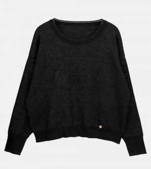Svetre Anekke Black Contemporary Sweater Damske | 8165497-FI