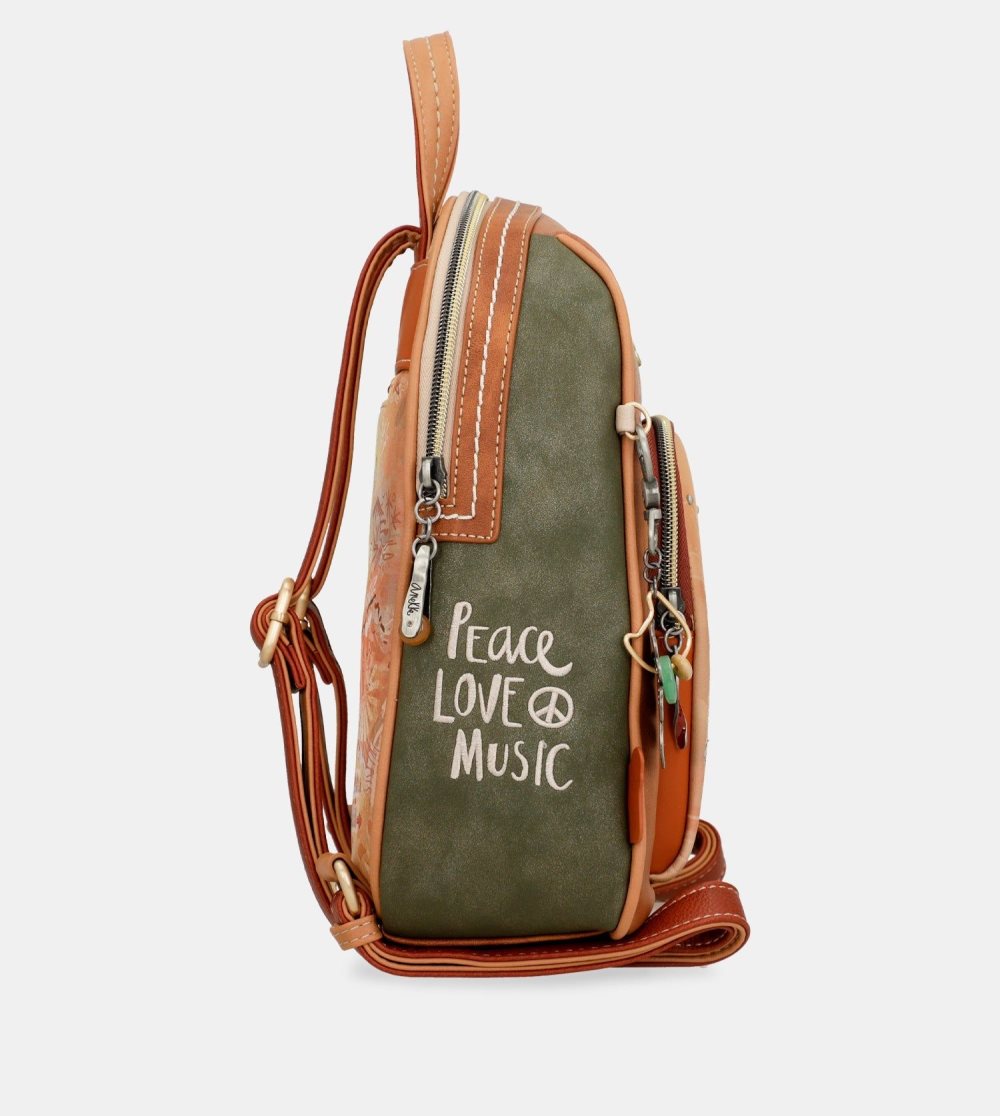 Batohy Anekke Peace & Love Camel Medium Backpack Damske | 0651987-ZF