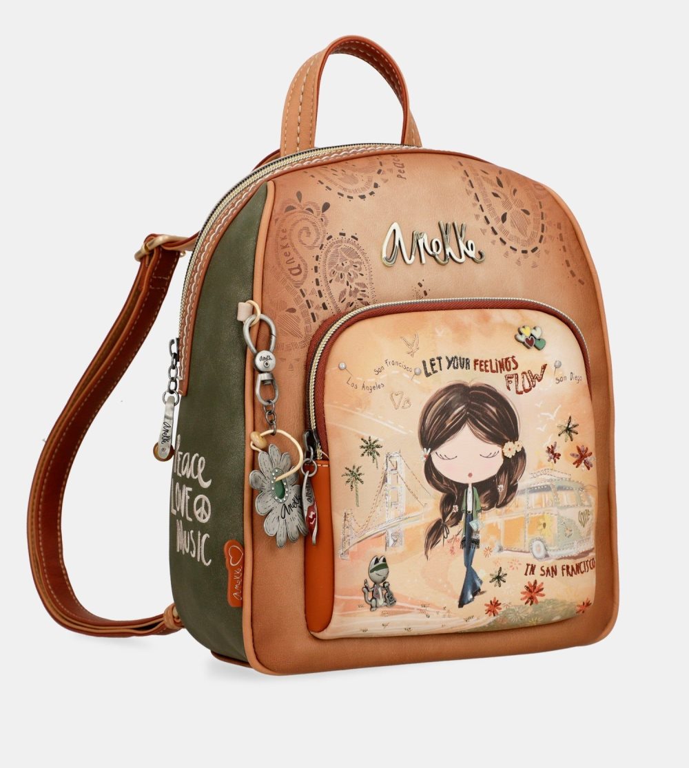 Batohy Anekke Peace & Love Camel Medium Backpack Damske | 0651987-ZF