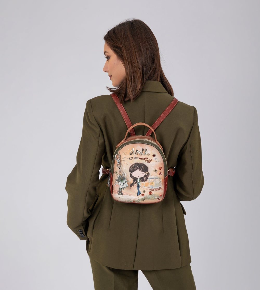 Batohy Anekke Peace & Love Camel Small Backpack Damske | 5916703-LV