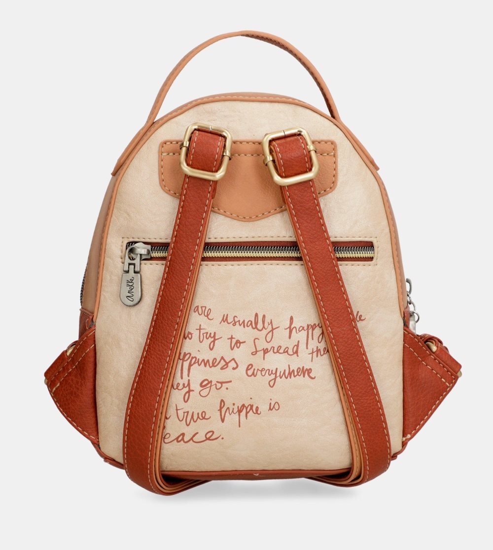 Batohy Anekke Peace & Love Camel Small Backpack Damske | 5916703-LV
