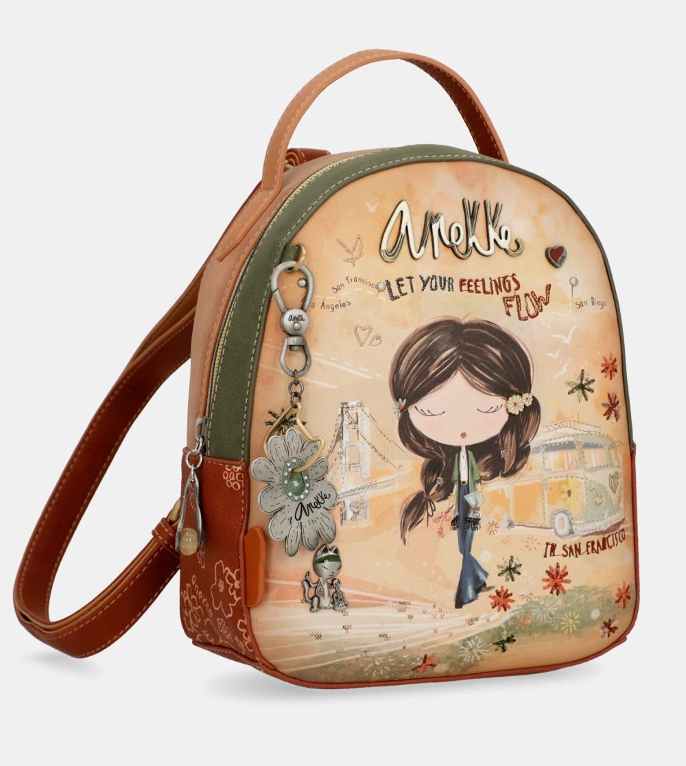 Batohy Anekke Peace & Love Camel Small Backpack Damske | 5916703-LV