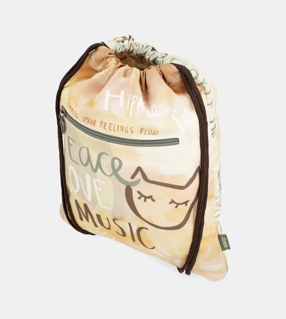 Batohy Anekke Peace & Love Fabric Drawstring Backpack Damske | 3541672-WN