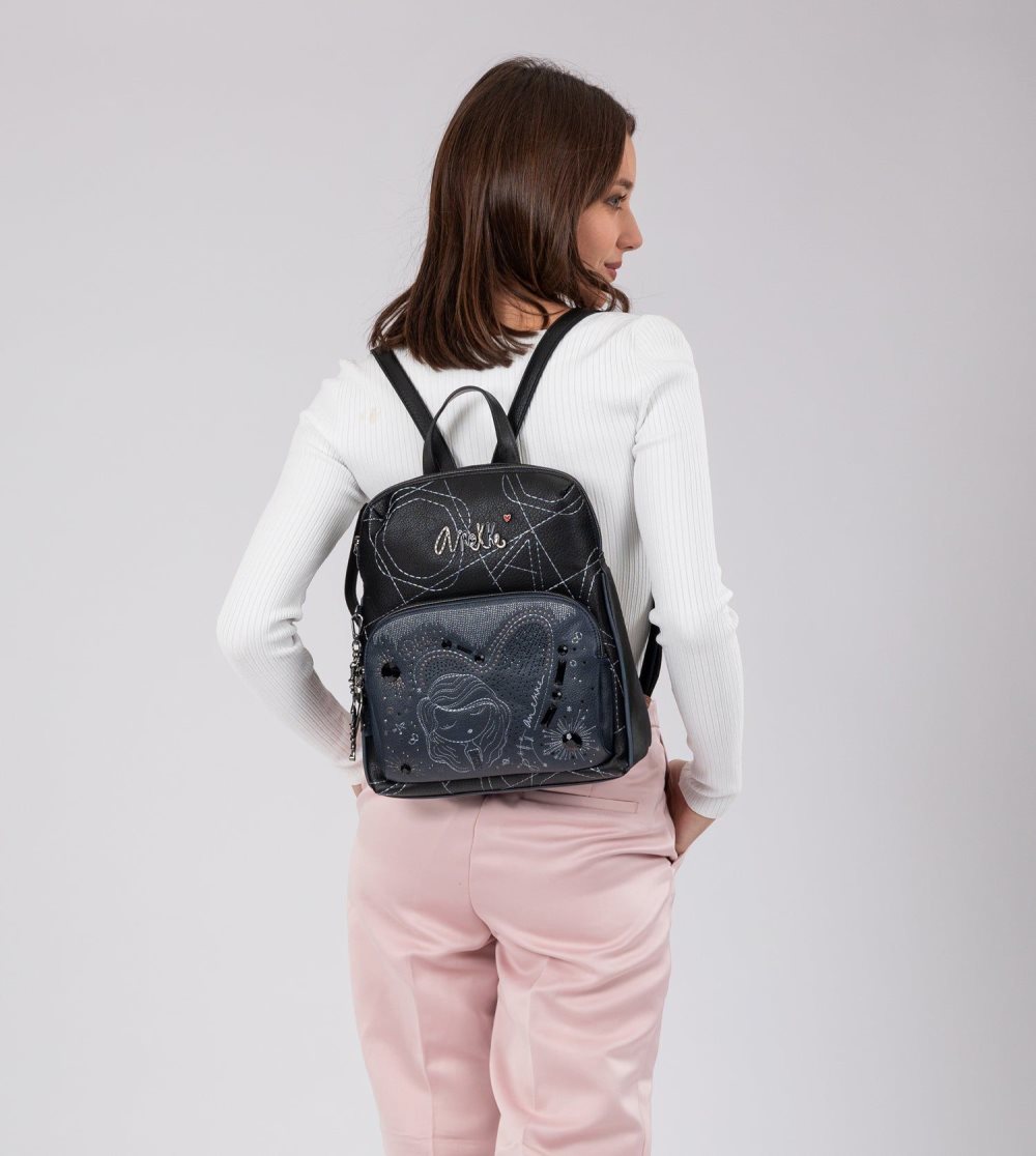 Batohy Anekke Studio Navy Blue Backpack For Leisure Use Damske | 8745236-GC