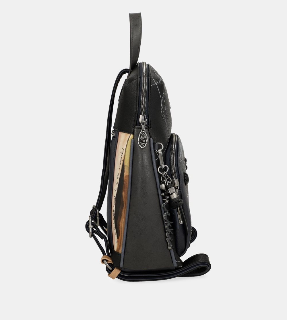 Batohy Anekke Studio Navy Blue Backpack For Leisure Use Damske | 8745236-GC