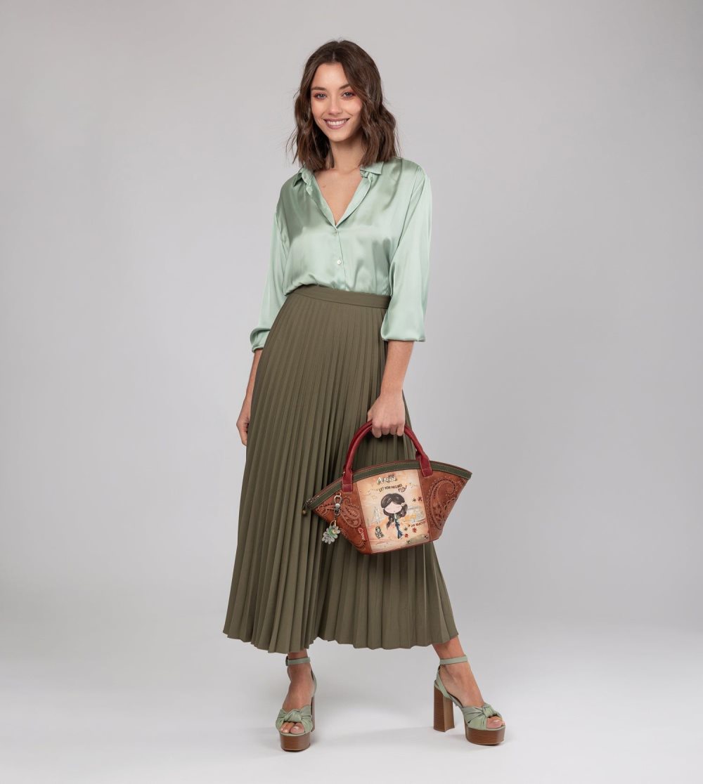 Crossbody Kabelka Anekke Peace & Love Camel Basket Bag Damske | 6028971-CH