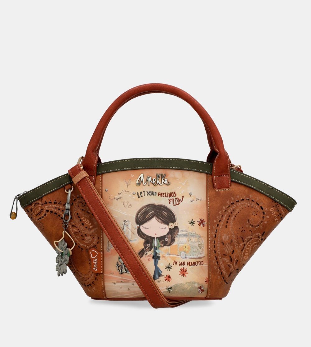 Crossbody Kabelka Anekke Peace & Love Camel Basket Bag Damske | 6028971-CH