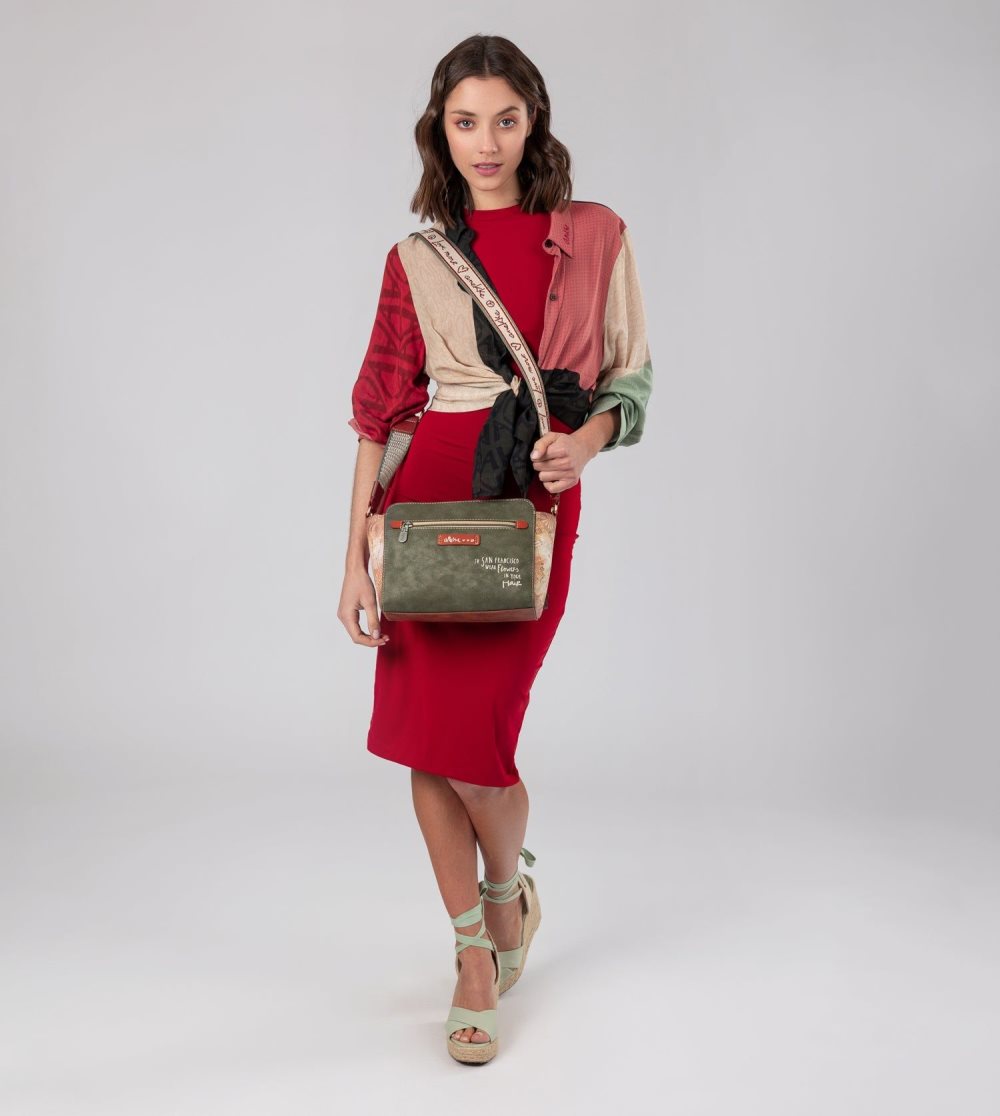 Crossbody Kabelka Anekke Peace & Love Camel Rectangular Crossbody Bag Damske | 7013654-KL