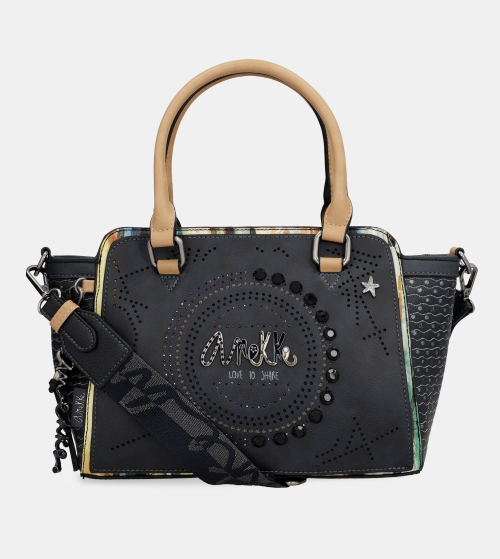 Crossbody Kabelka Anekke Studio Navy Blue Bowling Bag Damske | 3192806-RB