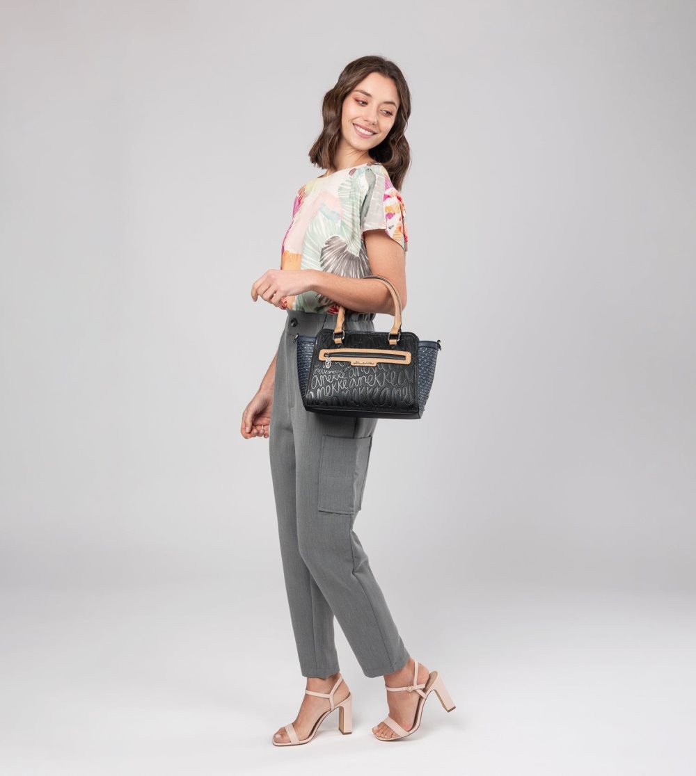 Crossbody Kabelka Anekke Studio Navy Blue Bowling Bag Damske | 3192806-RB