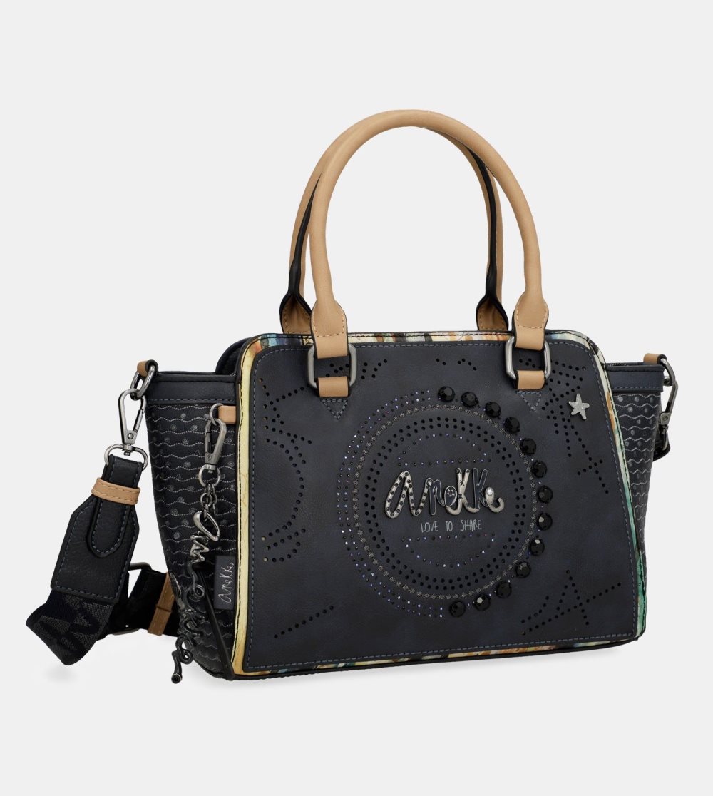 Crossbody Kabelka Anekke Studio Navy Blue Bowling Bag Damske | 3192806-RB