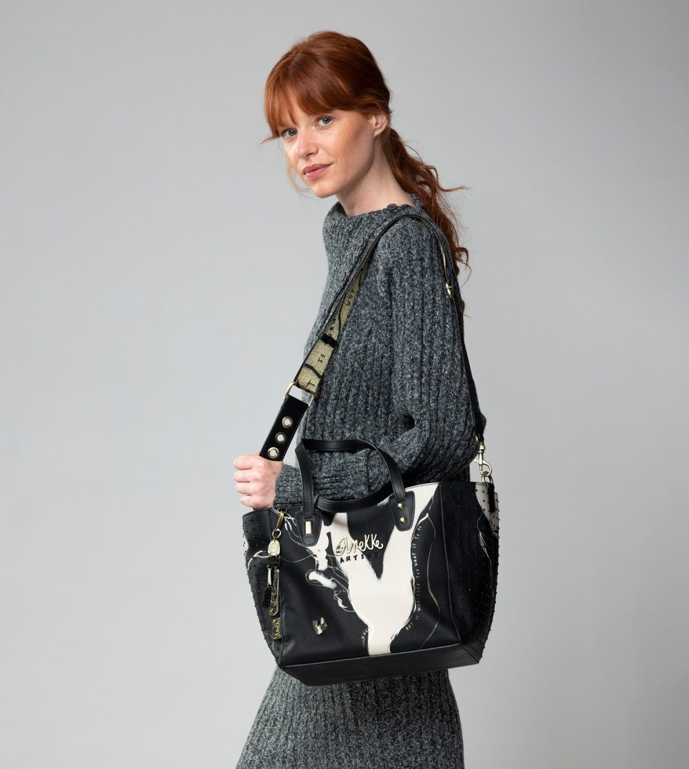Kabelka Anekke Large Black Shopper Nature Shodo Damske | 1269348-VG