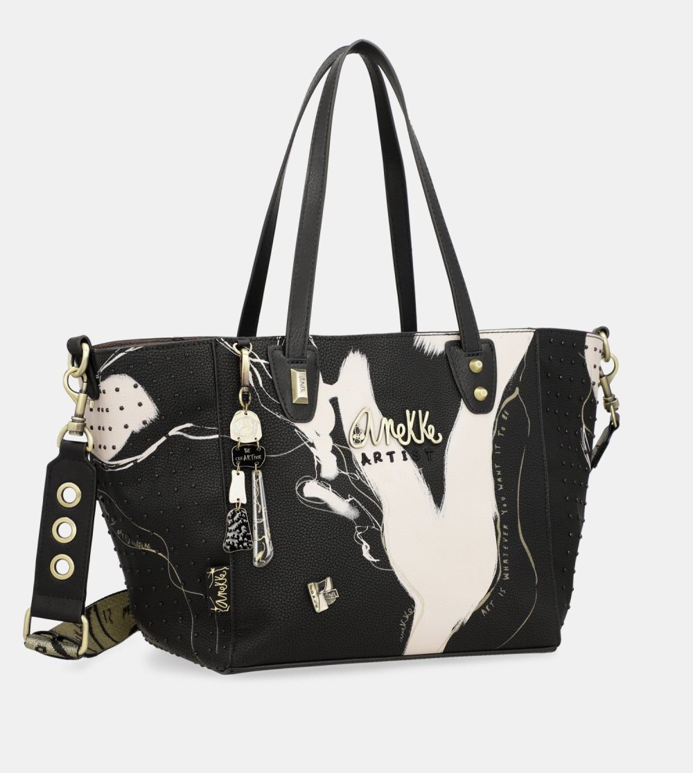 Kabelka Anekke Large Black Shopper Nature Shodo Damske | 1269348-VG