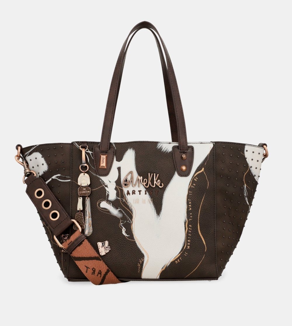 Kabelka Anekke Large Brown Shopper Nature Shodo Damske | 1284593-CB