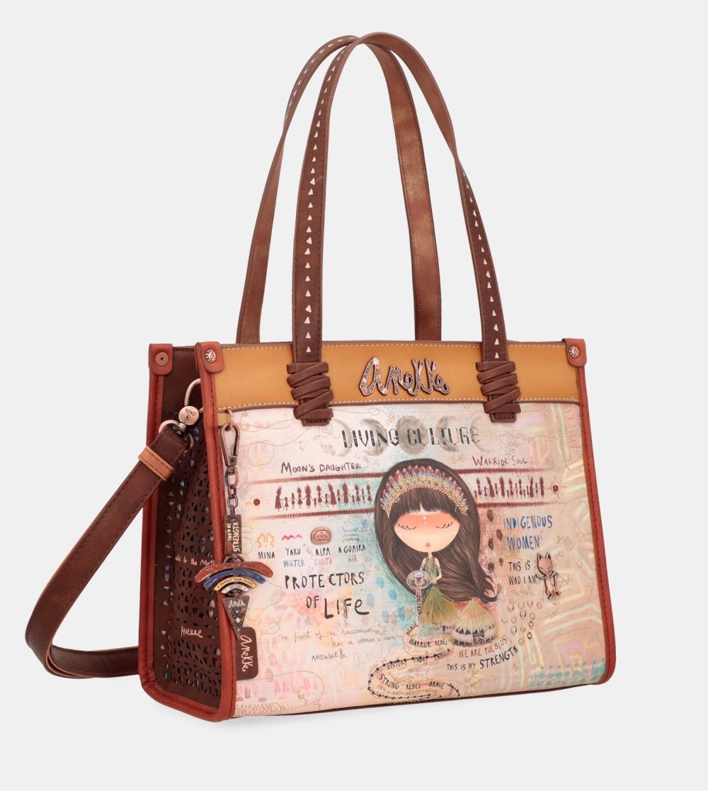 Kabelka Anekke Menire Printed Tote Bag With Shoulder Strap Damske | 0492638-EX