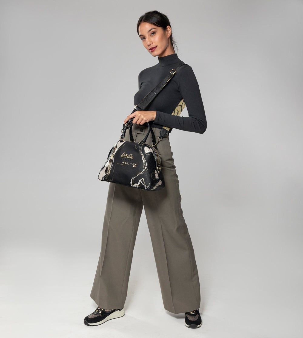 Kabelka Anekke Nature Shodo Black 2-handle Shoulder Bag Damske | 6742850-XS