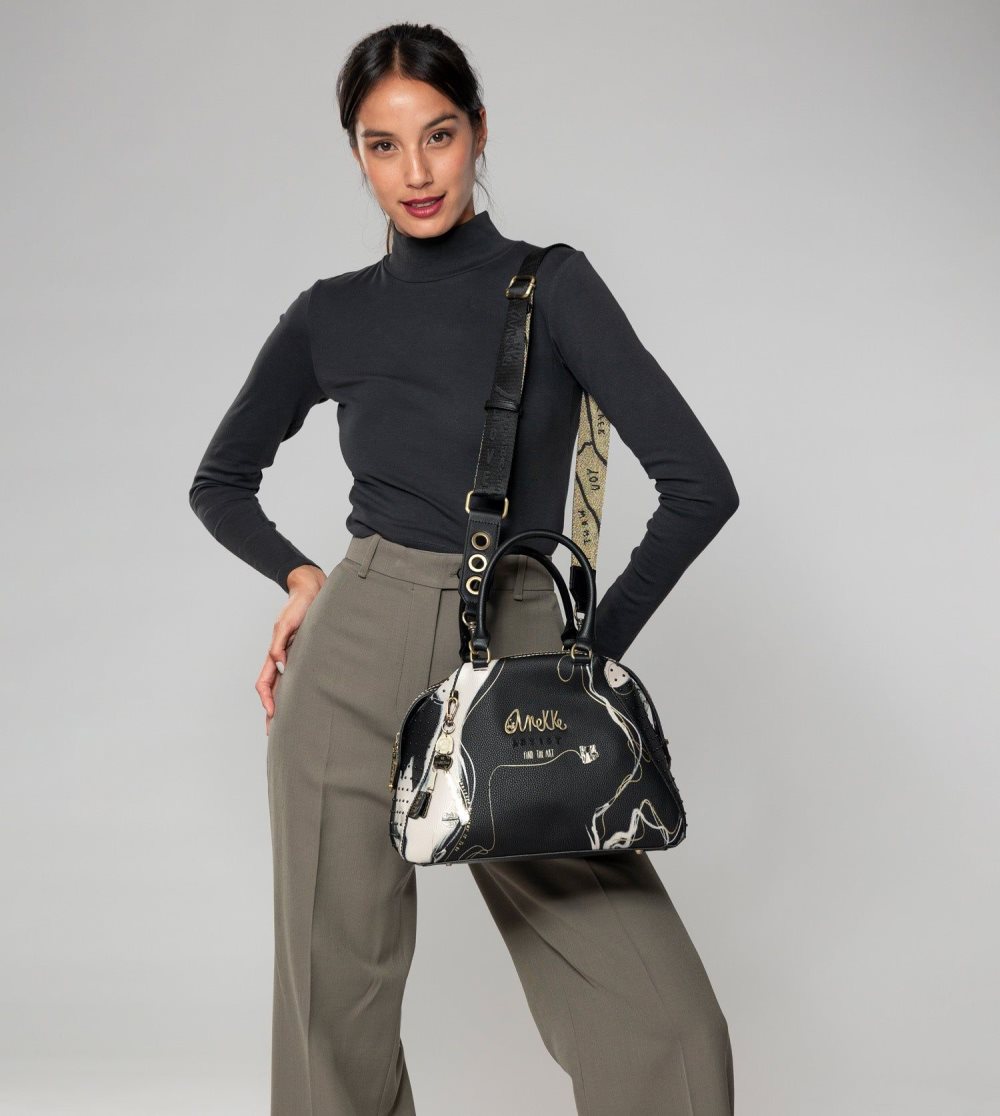 Kabelka Anekke Nature Shodo Black 2-handle Shoulder Bag Damske | 6742850-XS