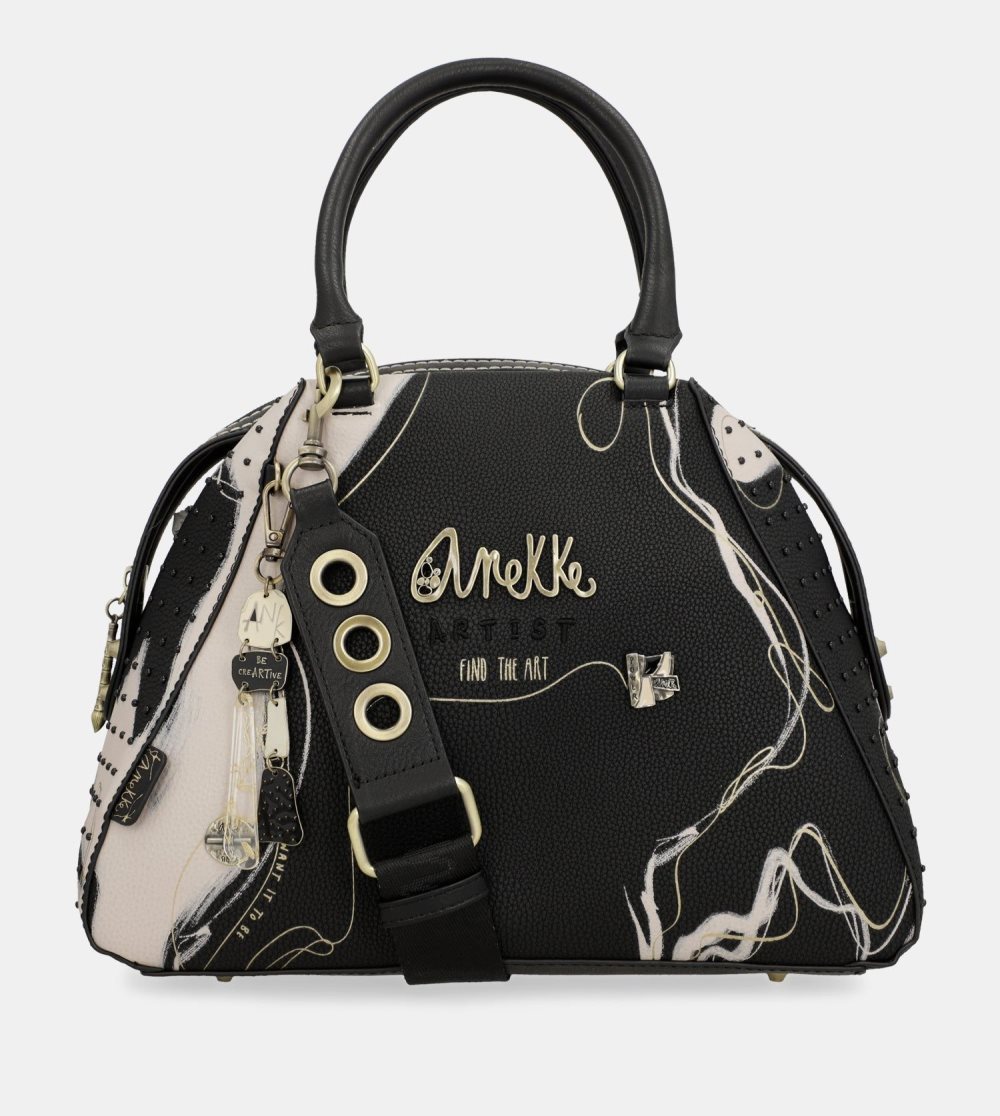 Kabelka Anekke Nature Shodo Black 2-handle Shoulder Bag Damske | 6742850-XS
