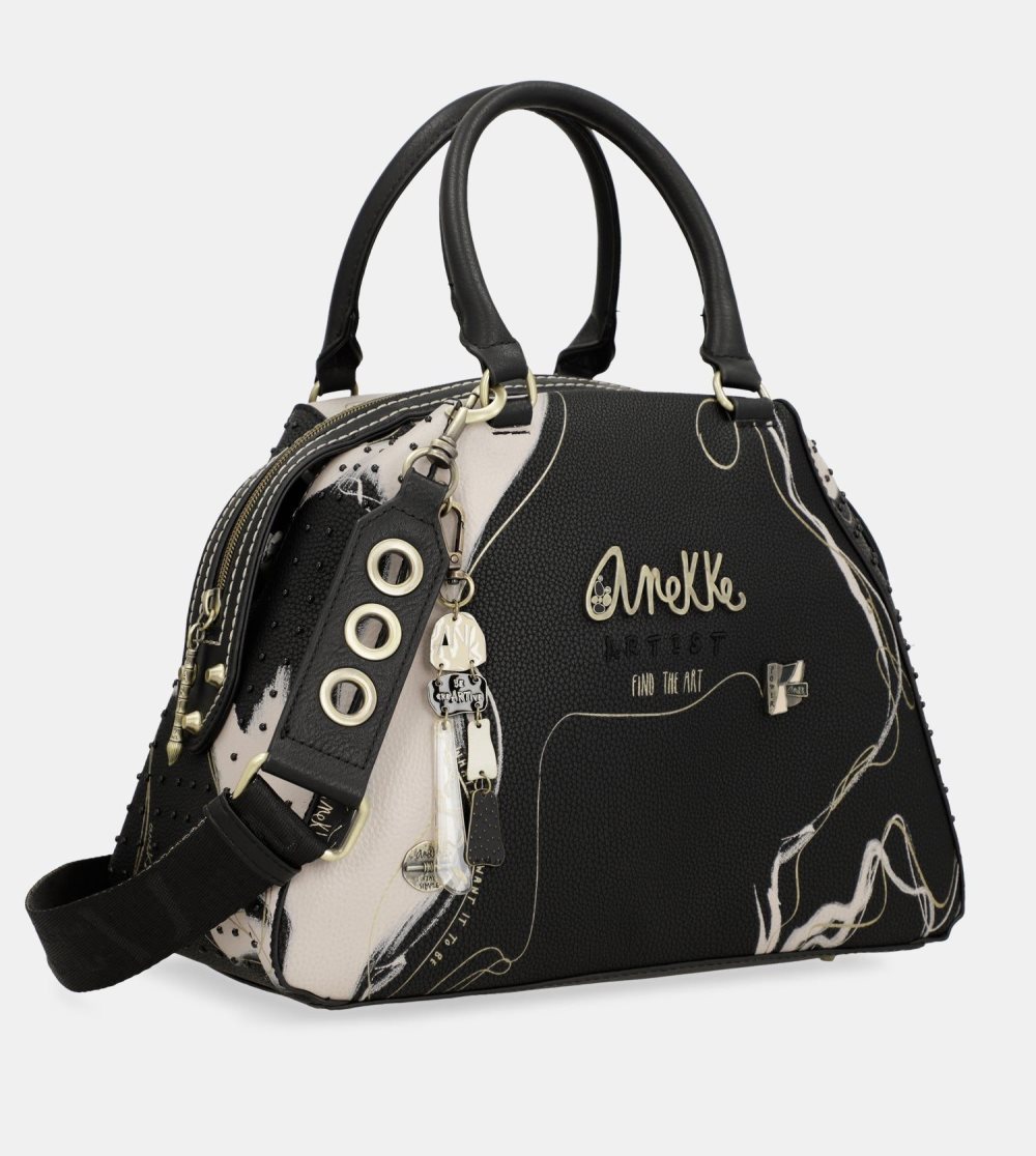 Kabelka Anekke Nature Shodo Black 2-handle Shoulder Bag Damske | 6742850-XS
