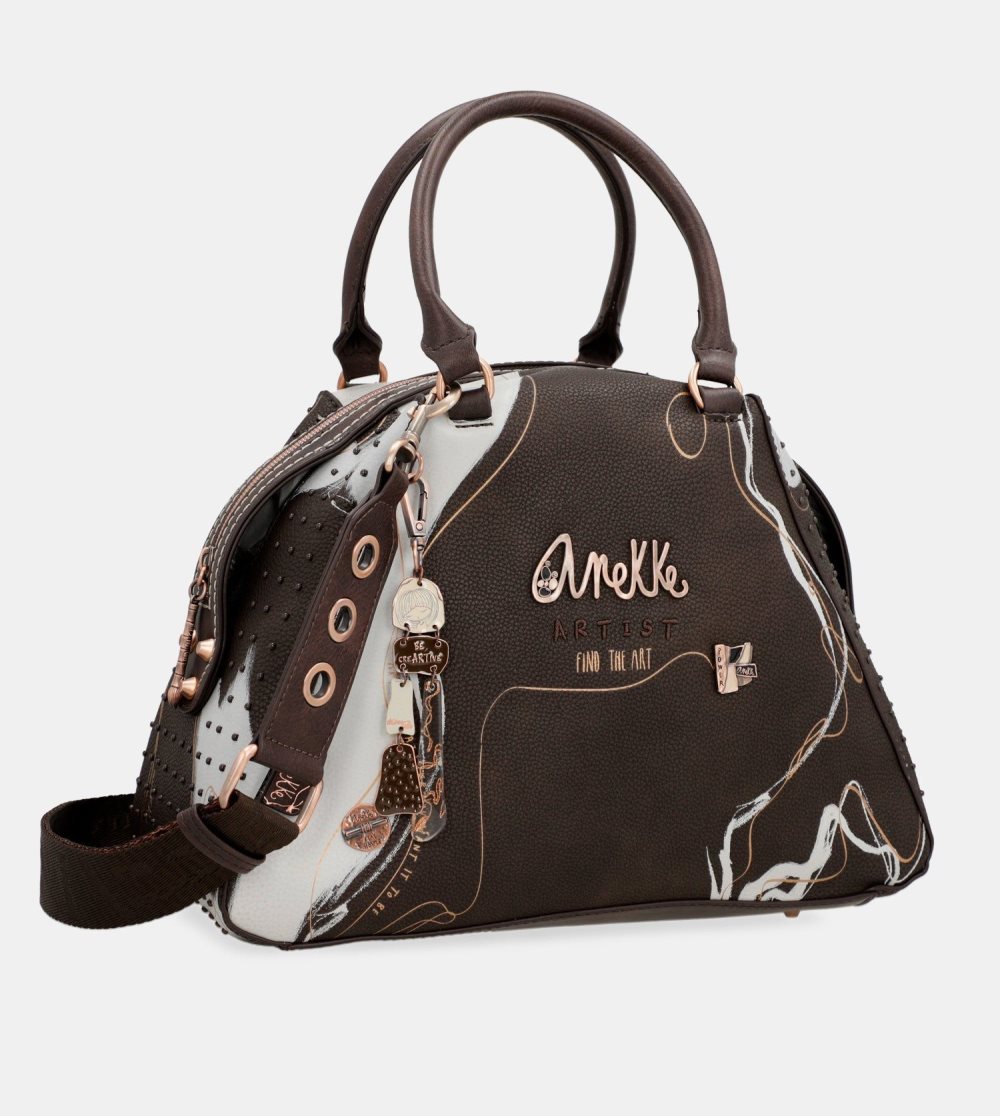Kabelka Anekke Nature Shodo Brown 2-handle Shoulder Bag Damske | 3562197-VY