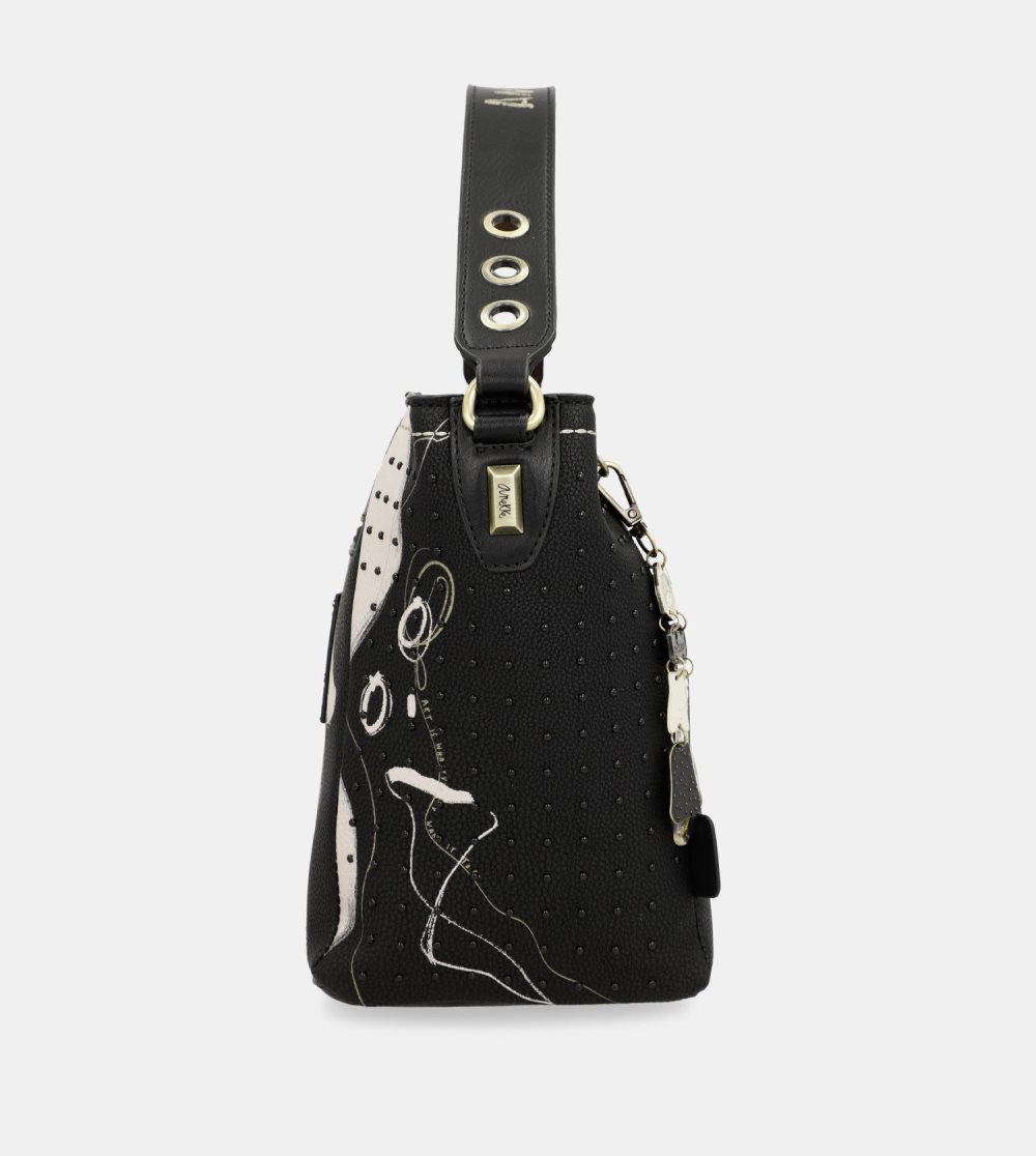Kabelka Anekke Nature Shodo Medium Black Handbag Damske | 0381692-ZL