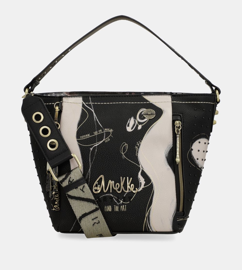Kabelka Anekke Nature Shodo Medium Black Handbag Damske | 0381692-ZL