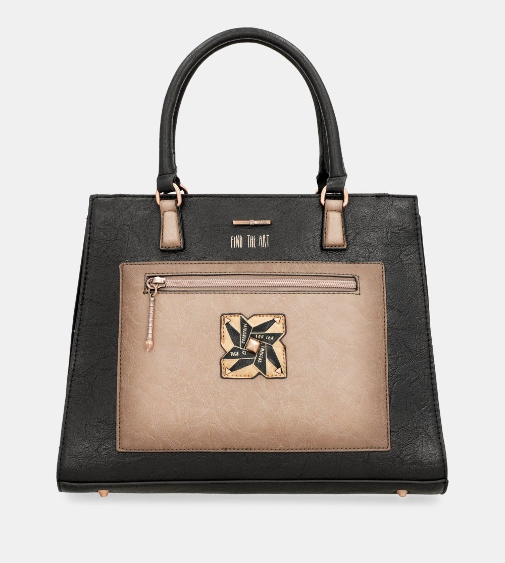 Kabelka Anekke Shoen Black Tote With Shoulder Strap Damske | 1084267-BY