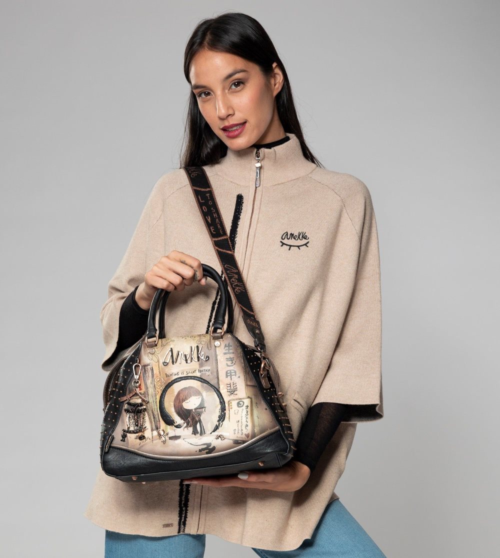 Kabelka Anekke Shoen Large Black Tote Bag Damske | 6097534-XZ
