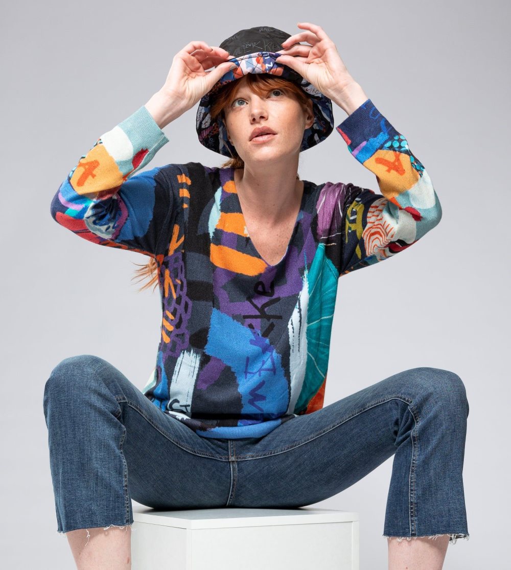 Klobuky Anekke Kyomu Pattern Bucket Hat Damske | 4821953-MX