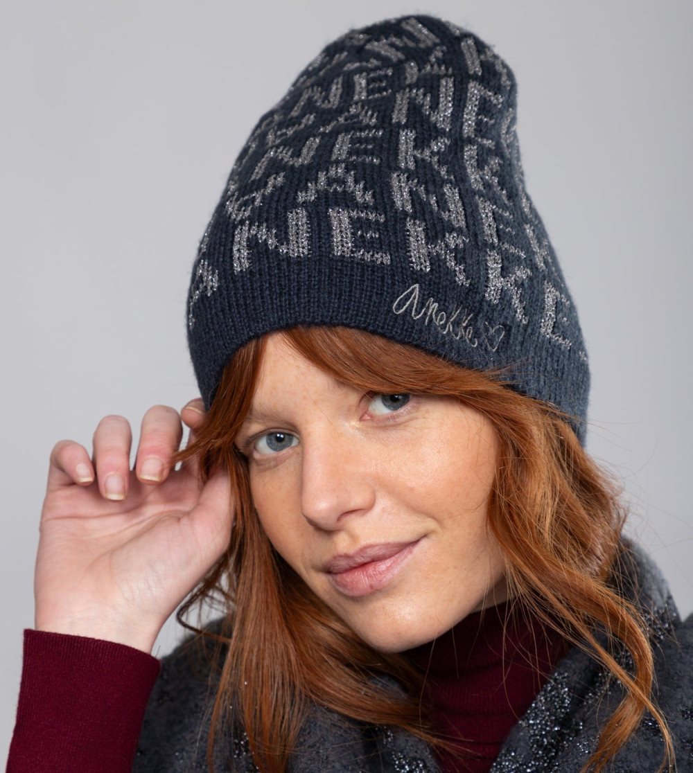 Klobuky Anekke Navy Blue Contemporary Wool Hat Damske | 2483506-KP
