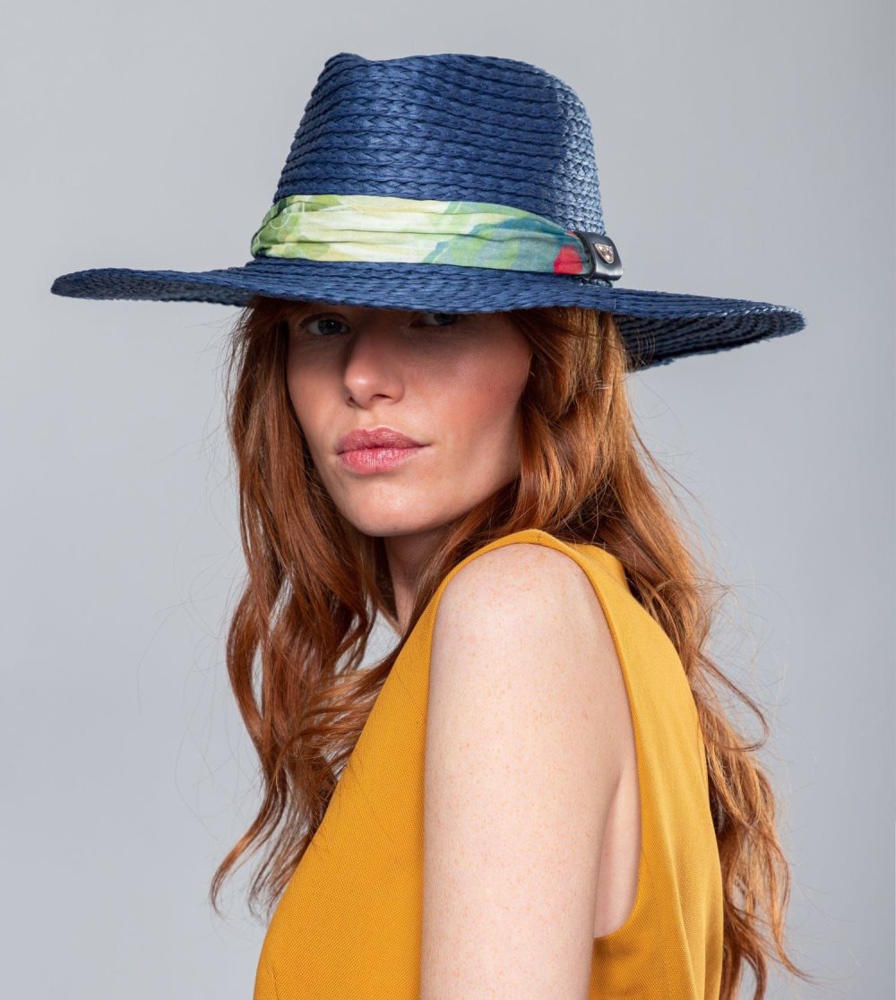 Klobuky Anekke Navy Blue Raffia Hat Damske | 3609827-BQ