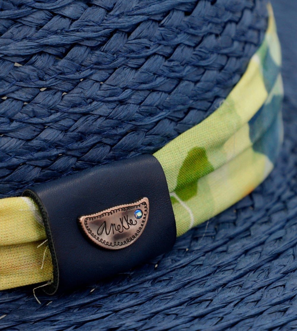 Klobuky Anekke Navy Blue Raffia Hat Damske | 3609827-BQ