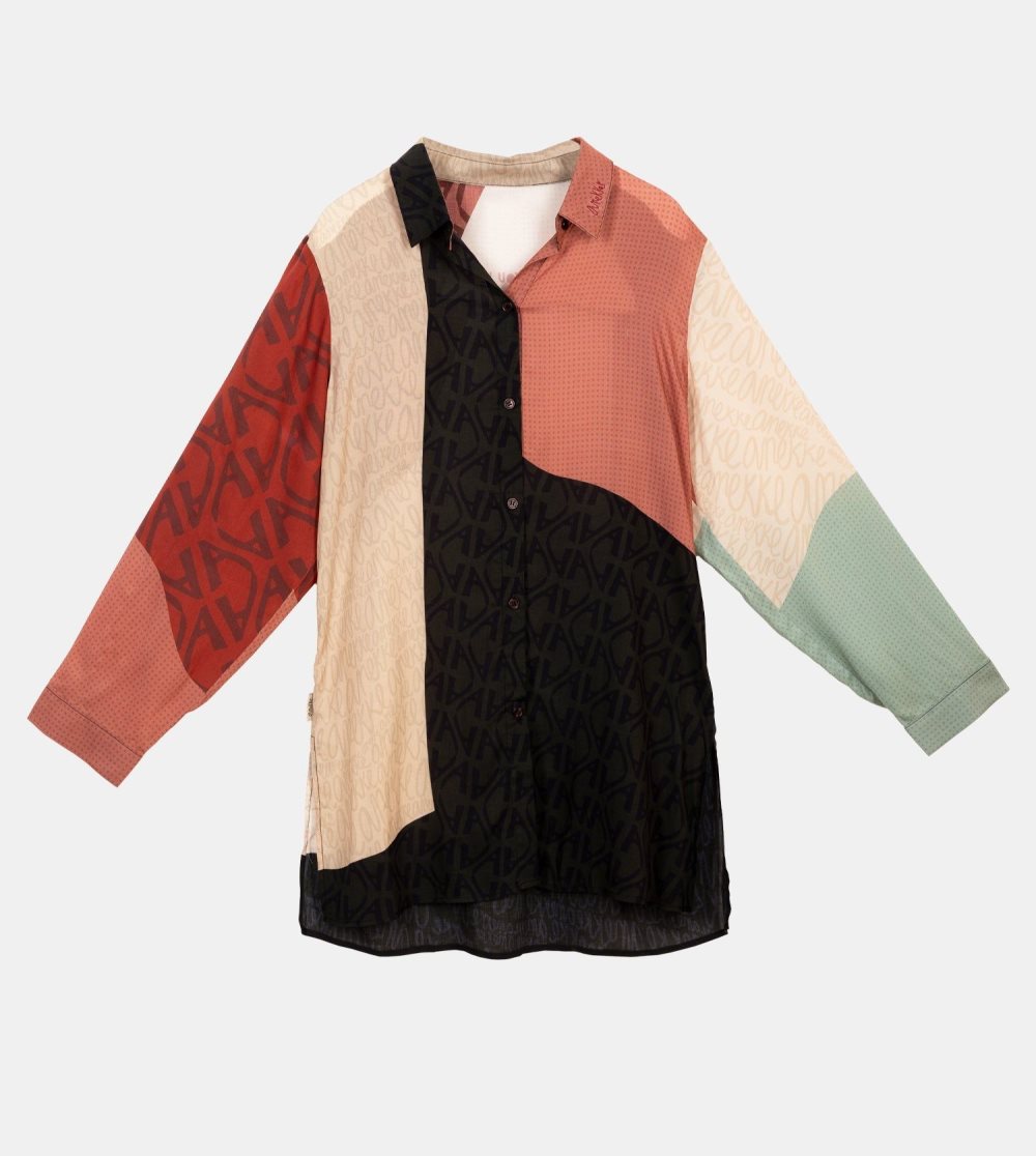 Kosele Anekke Colour Printed Shirt Damske | 9831702-HF