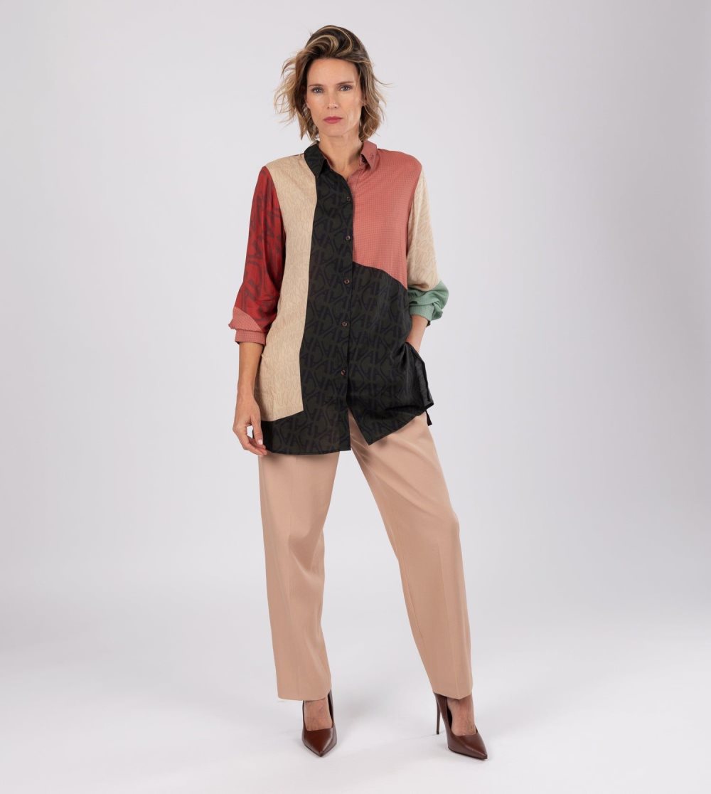 Kosele Anekke Colour Printed Shirt Damske | 9831702-HF