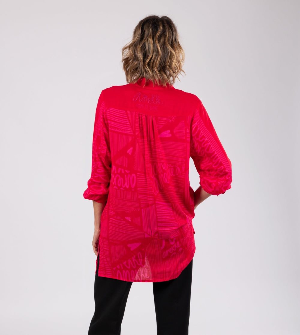 Kosele Anekke Fashion Red Shirt Damske | 0946532-KR