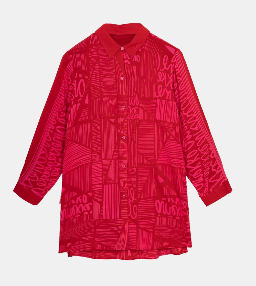 Kosele Anekke Fashion Red Shirt Damske | 0946532-KR