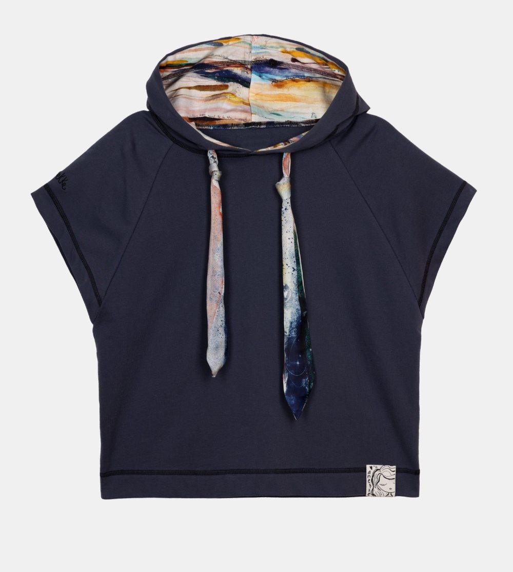 Mikiny Anekke Studio Navy Blue Sleeveless Sweatshirt Damske | 4157083-HF