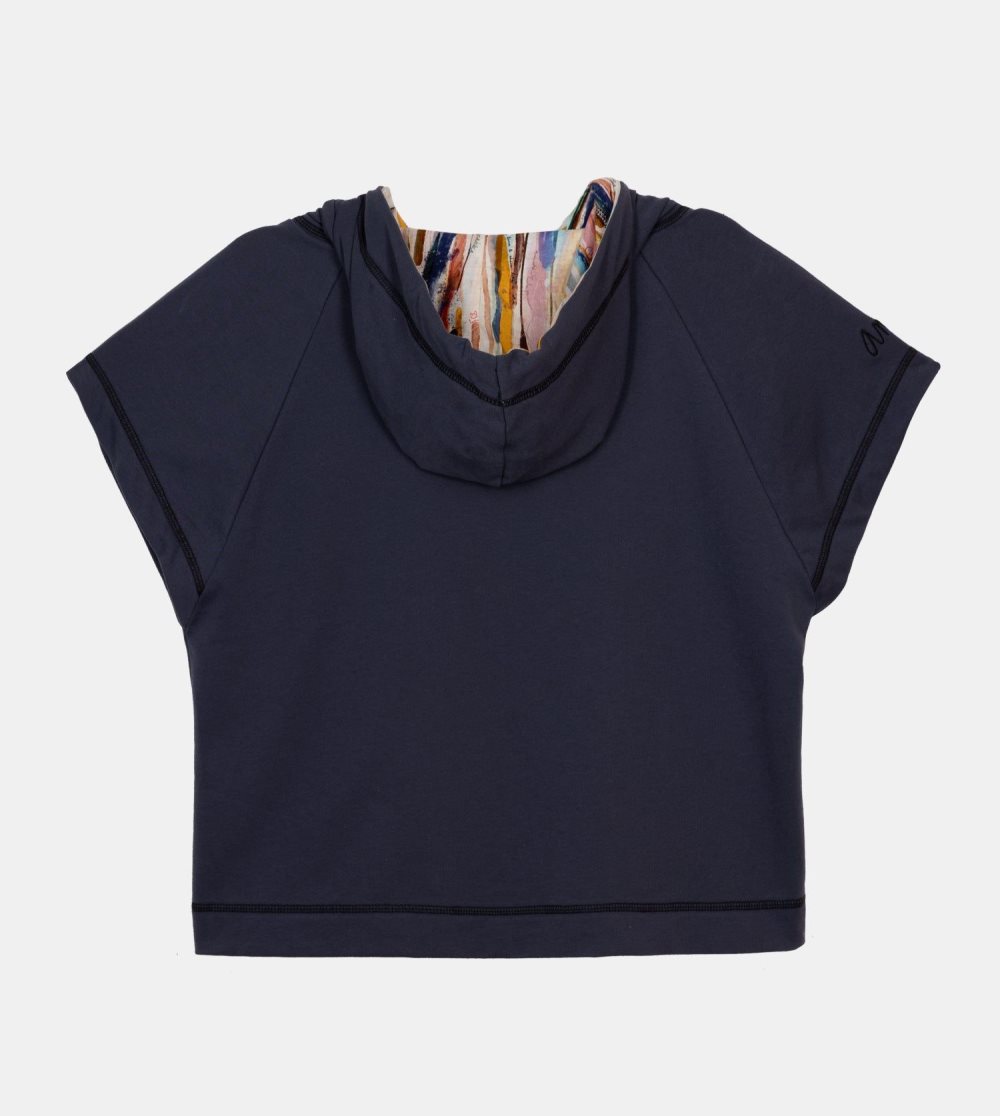 Mikiny Anekke Studio Navy Blue Sleeveless Sweatshirt Damske | 4157083-HF