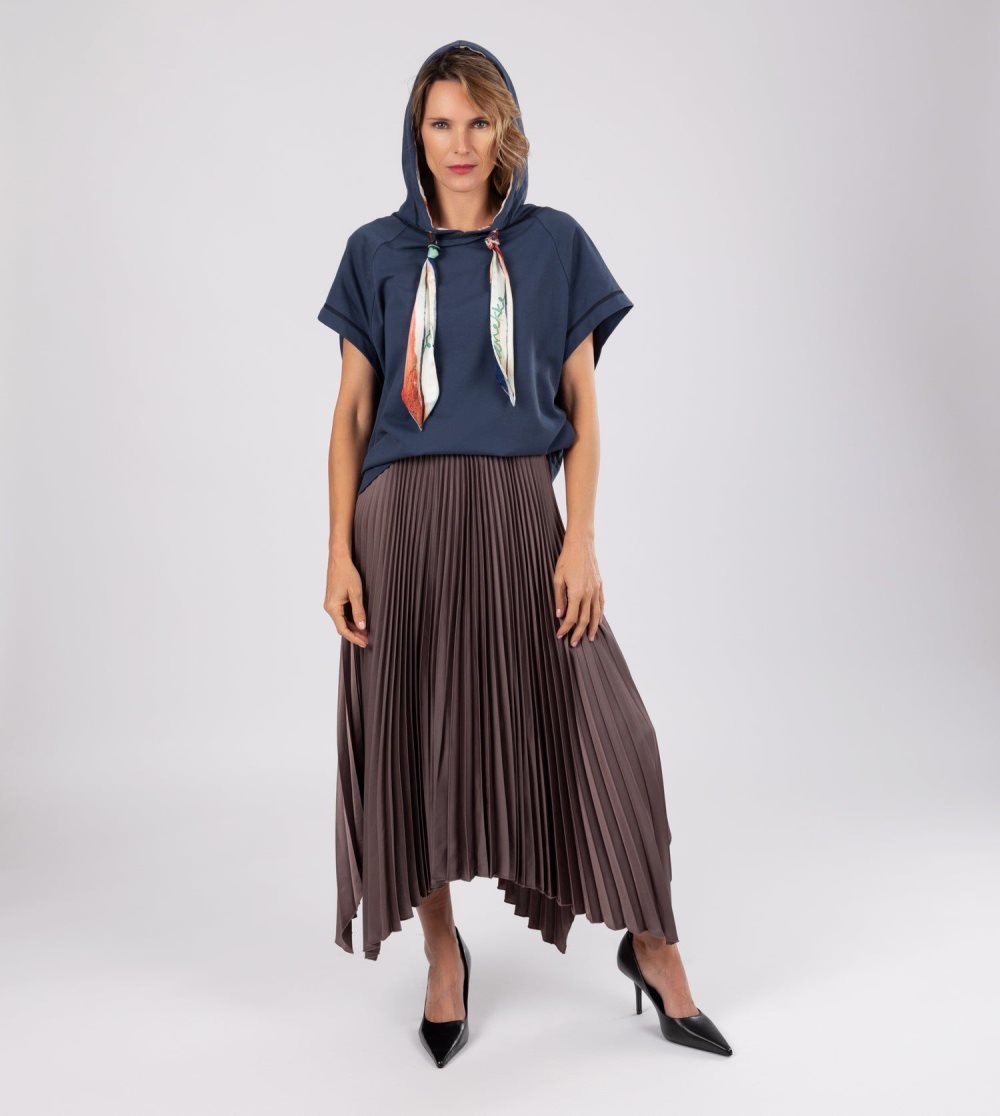 Mikiny Anekke Studio Navy Blue Sleeveless Sweatshirt Damske | 4157083-HF