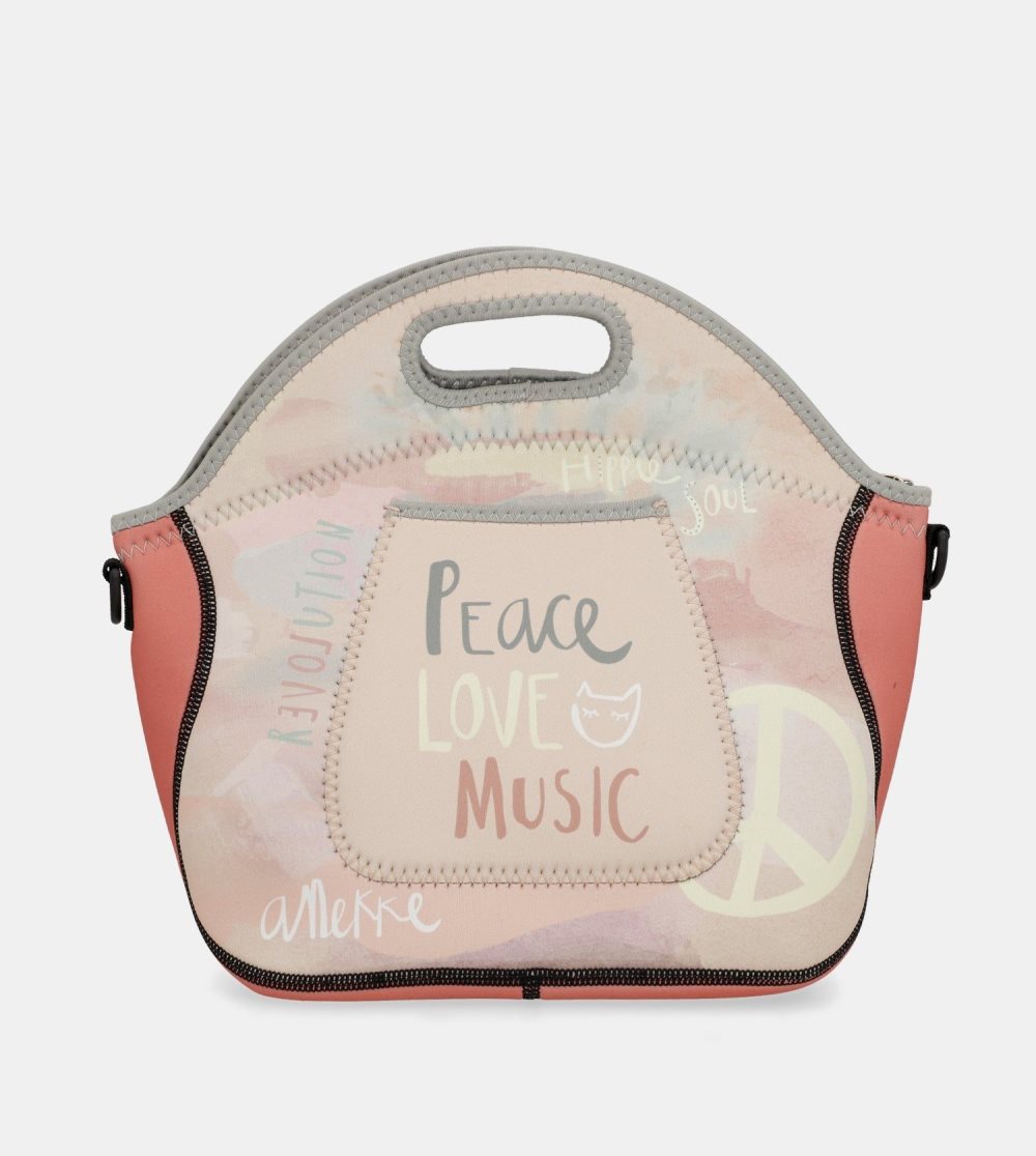 Obedová Taška Anekke Peace & Love Neoprene Lunch Bag Damske | 0283169-VU