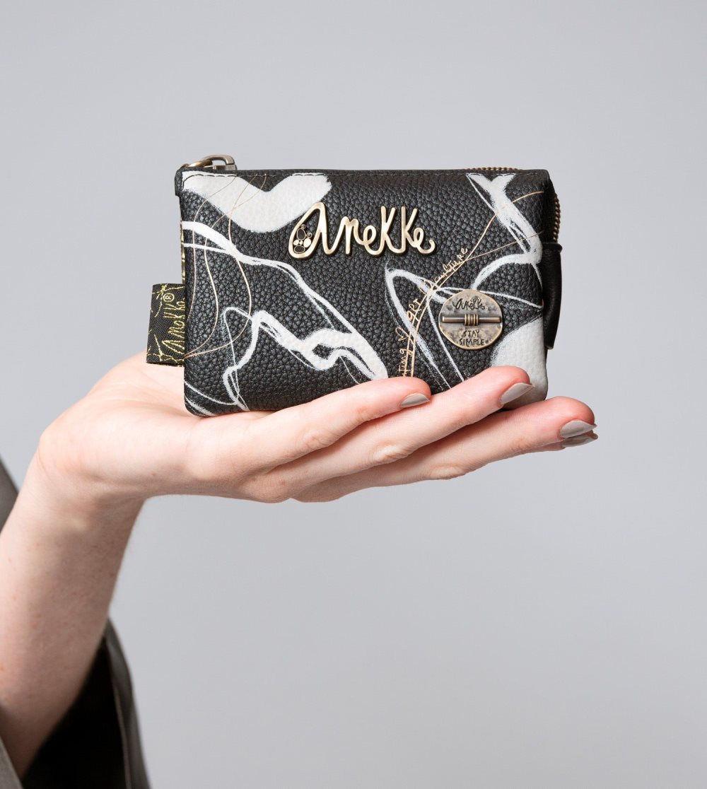 Penazenky Anekke 3 Compartment Purse Black Nature Shodo Damske | 5861732-FU
