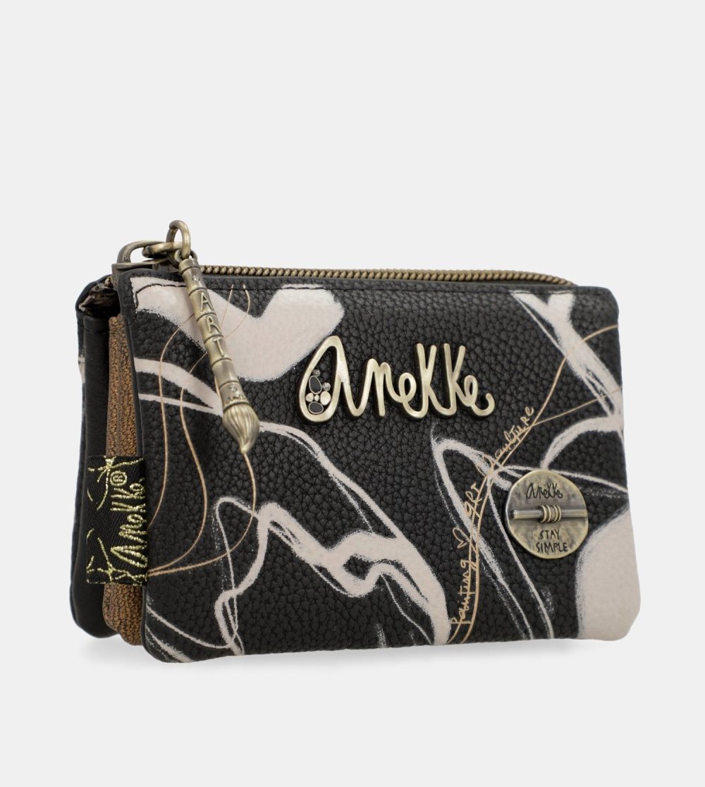 Penazenky Anekke 3 Compartment Purse Black Nature Shodo Damske | 5861732-FU