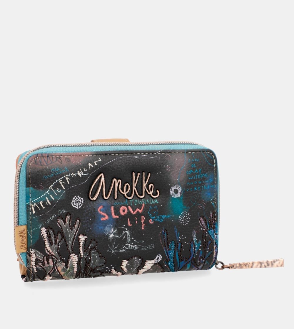 Penazenky Anekke Coral Black Coin Purse Wallet Damske | 8097342-ZC