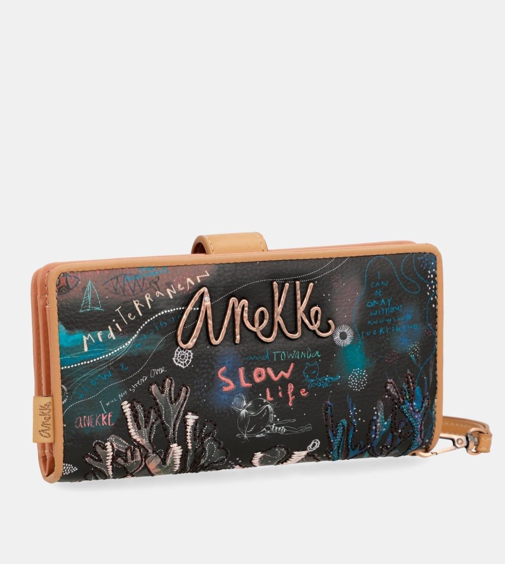 Penazenky Anekke Coral Black Large Wallet Damske | 5834719-OS