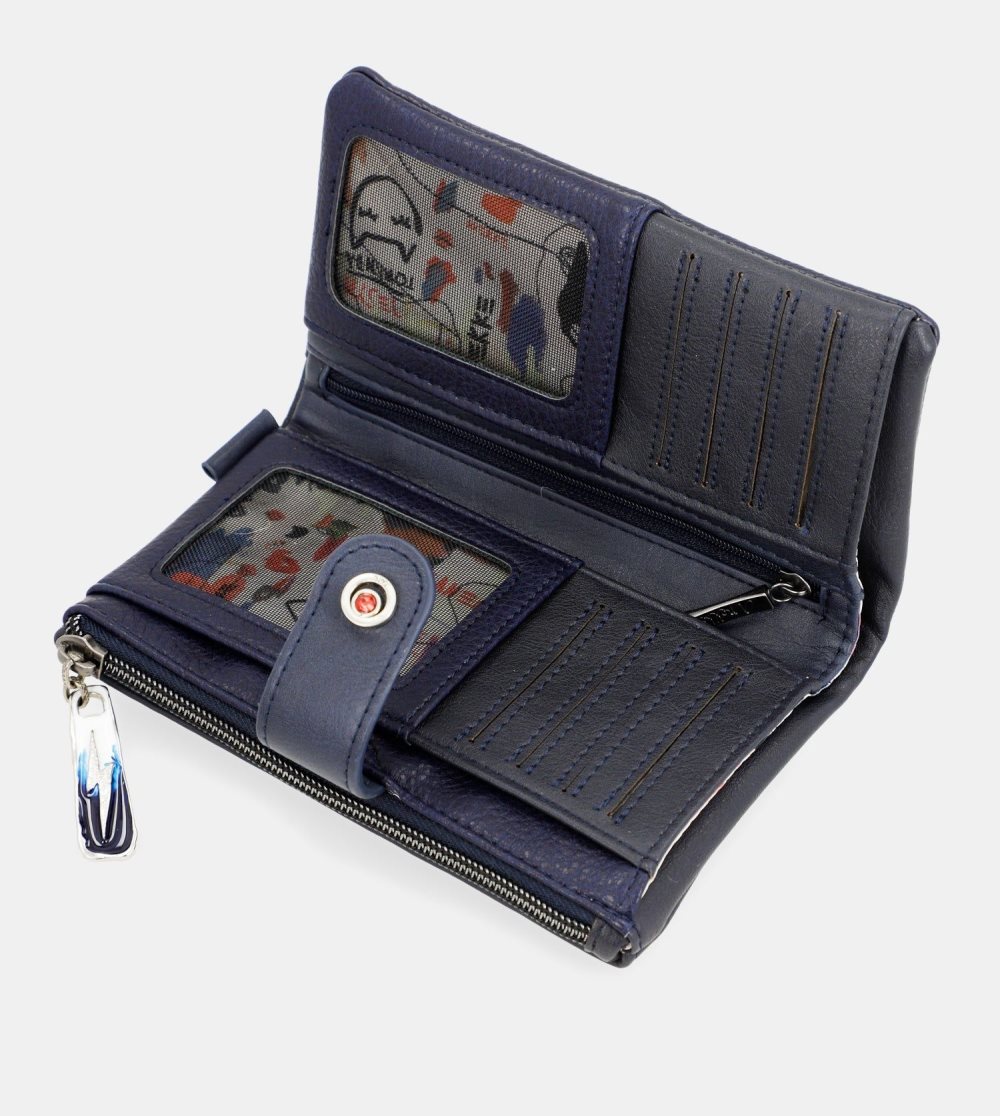 Penazenky Anekke Energy Navy Blue Large Wallet Damske | 9104657-CM