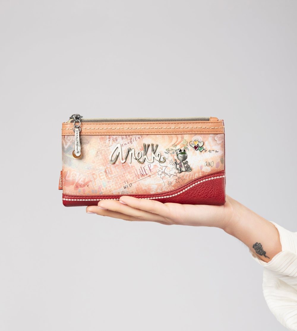 Penazenky Anekke Flowers Flexible Large Rfid Wallet Damske | 7308521-NZ