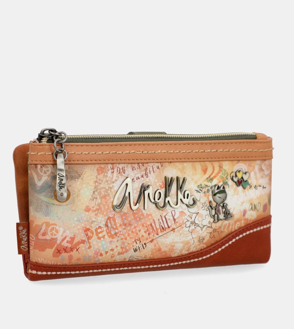 Penazenky Anekke Flowers Flexible Large Rfid Wallet Damske | 7308521-NZ