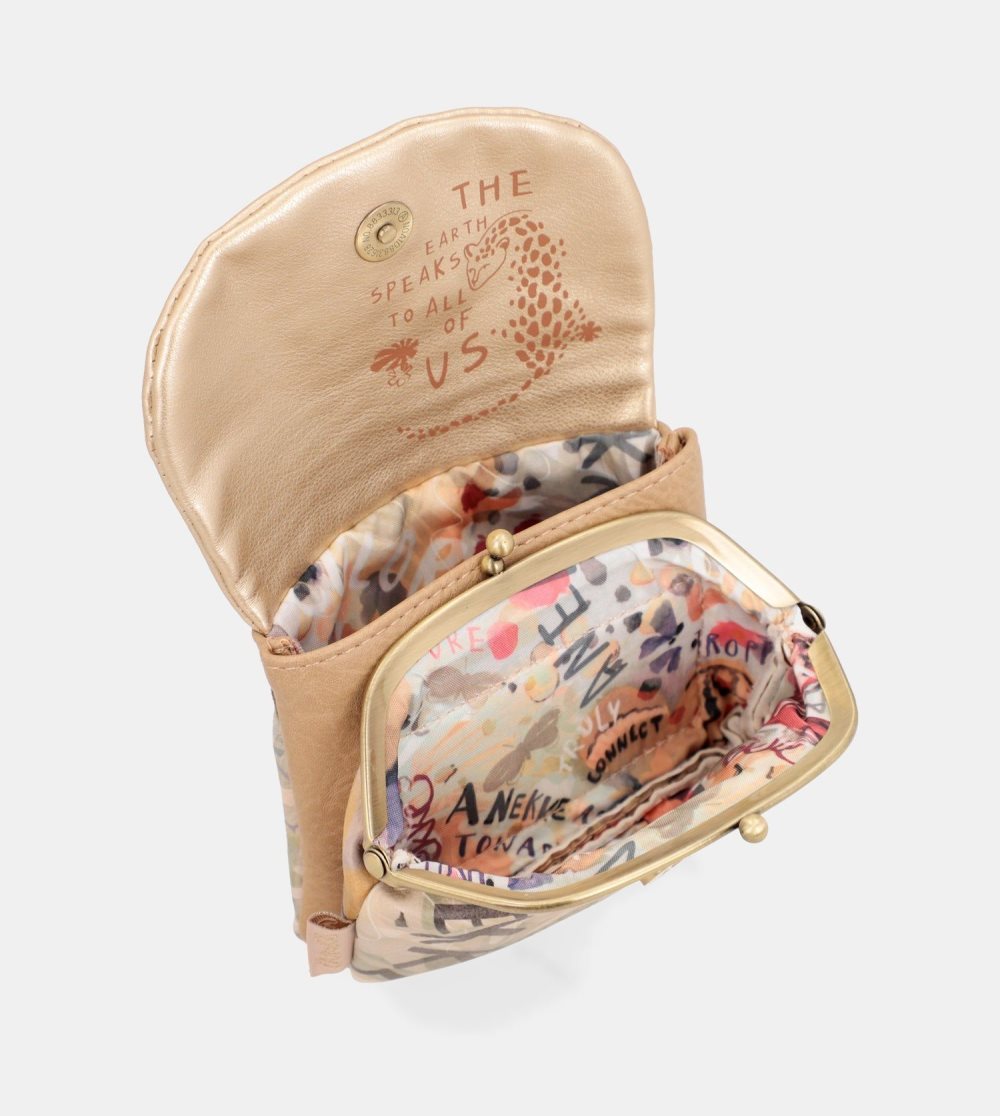 Penazenky Anekke Nature Pachamama Gold Flap Wallet Damske | 8307461-DH