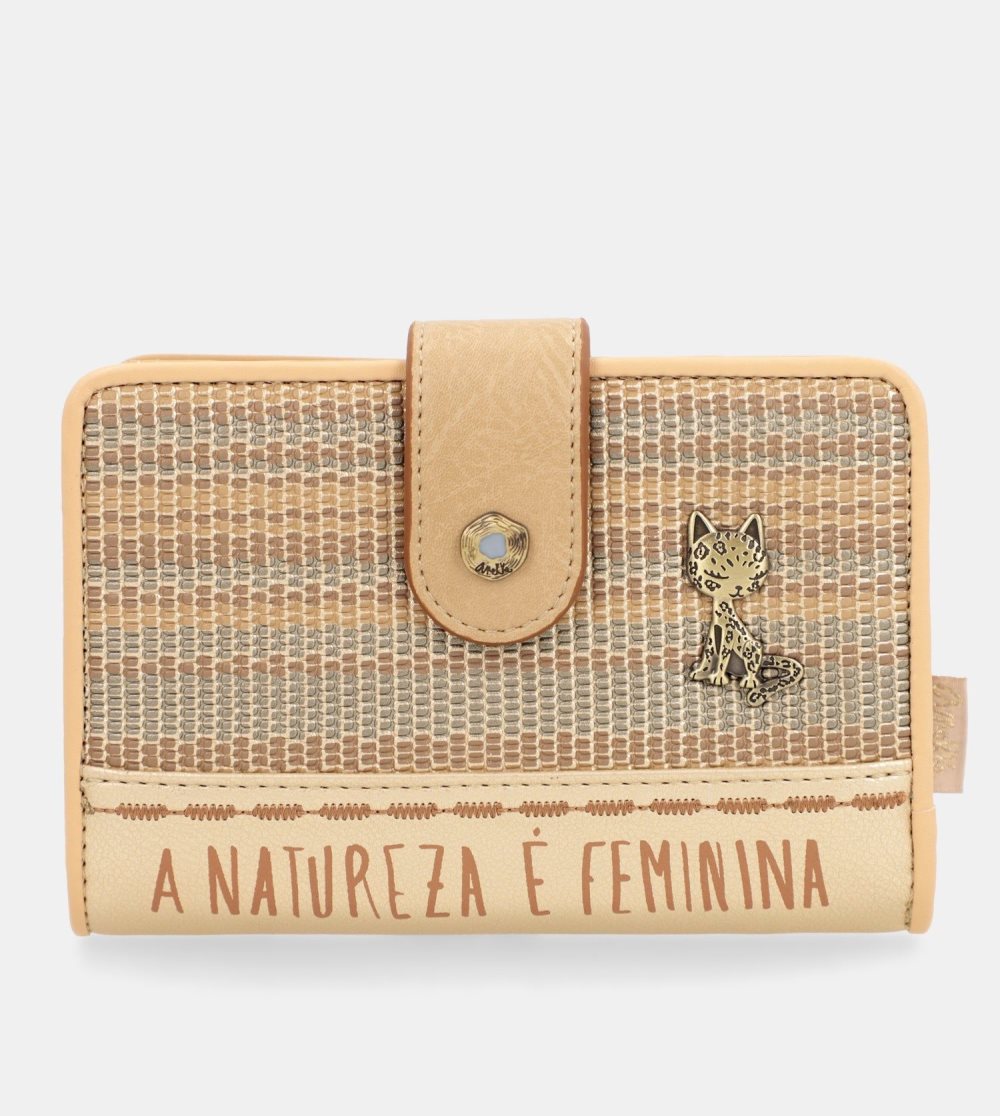 Penazenky Anekke Nature Pachamama Gold Medium Rfid Wallet Damske | 7536021-EI